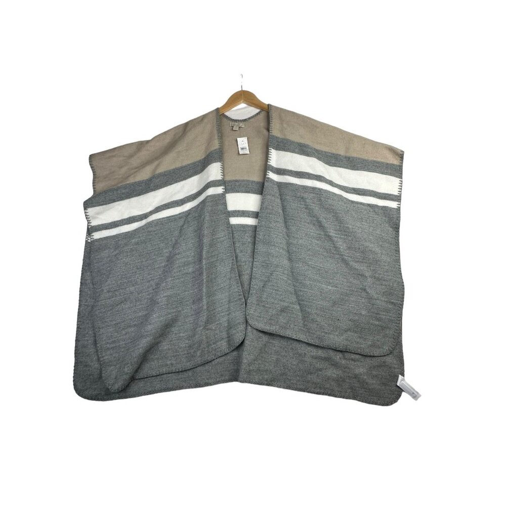 New Loft Oversized Open Poncho Sweater size M/L Gray